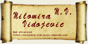 Milomira Vidojević vizit kartica